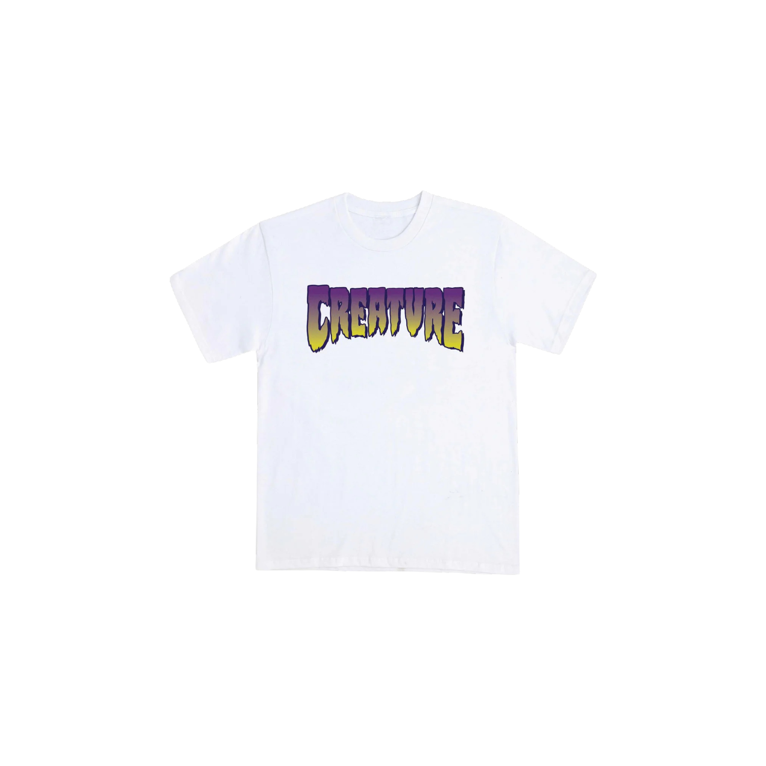 CREATURE LOGO WHITE PURPLE T-SHIRT