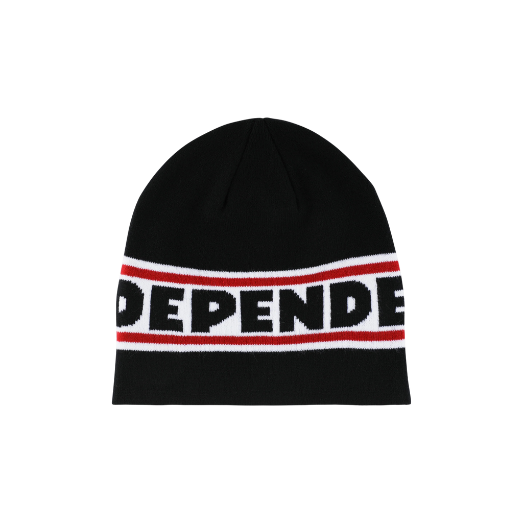 Independent Bar Logo Skull Beanie Black