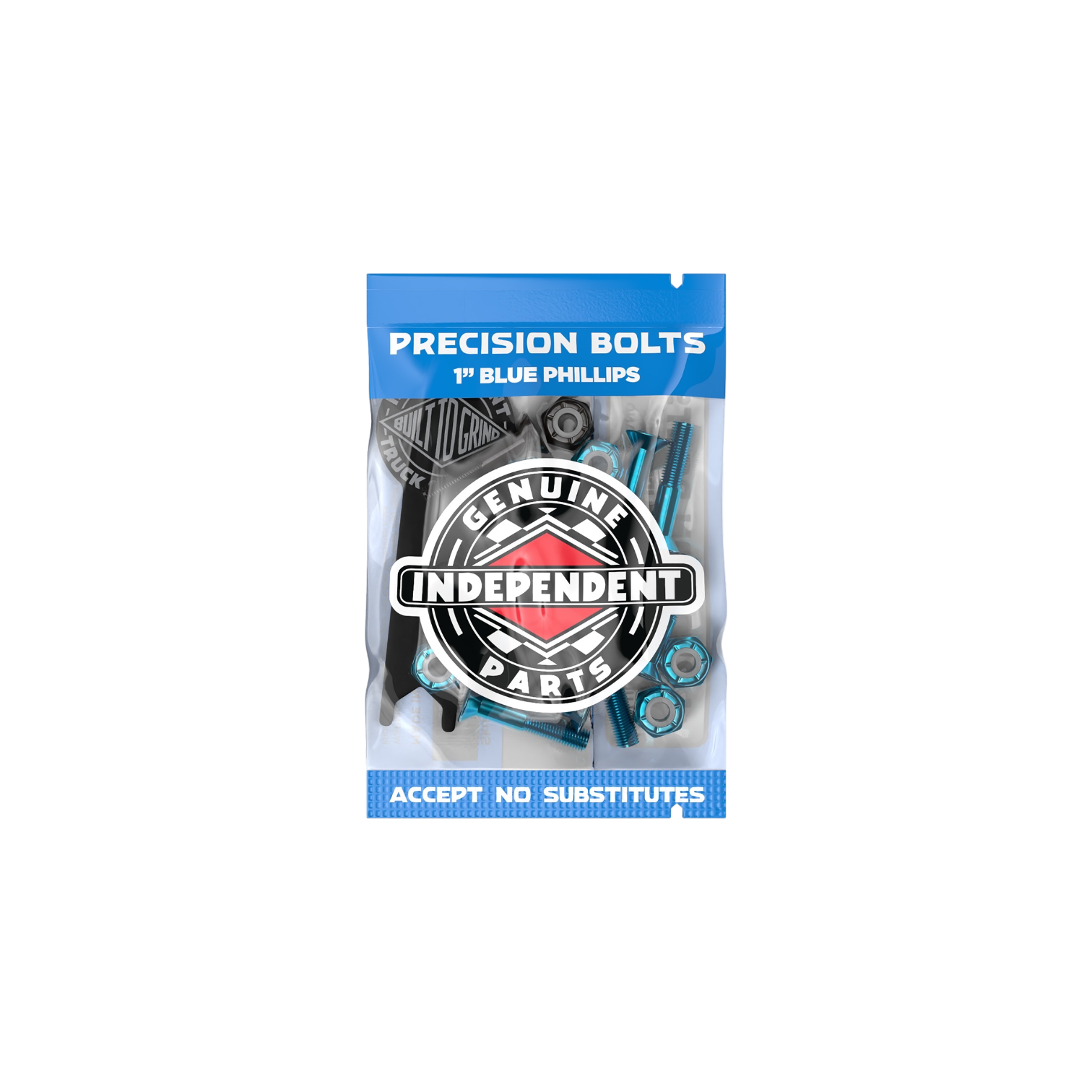 Independent 1in Phillips Genuine Parts Blue/Black Hardware